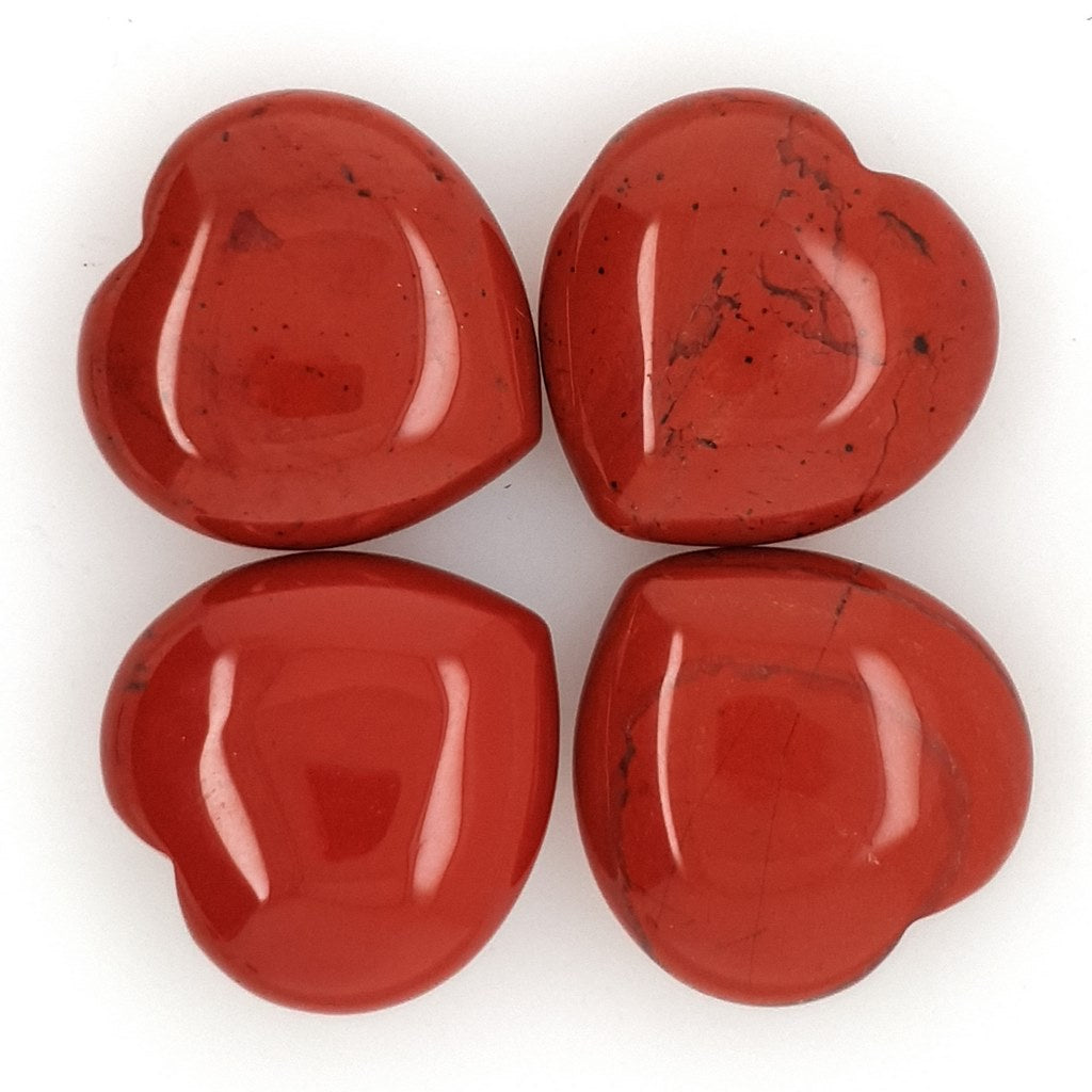 red jasper crystal hearts