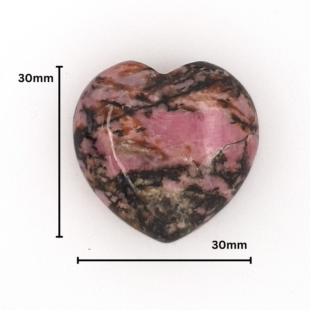 rhodonite crystal hearts