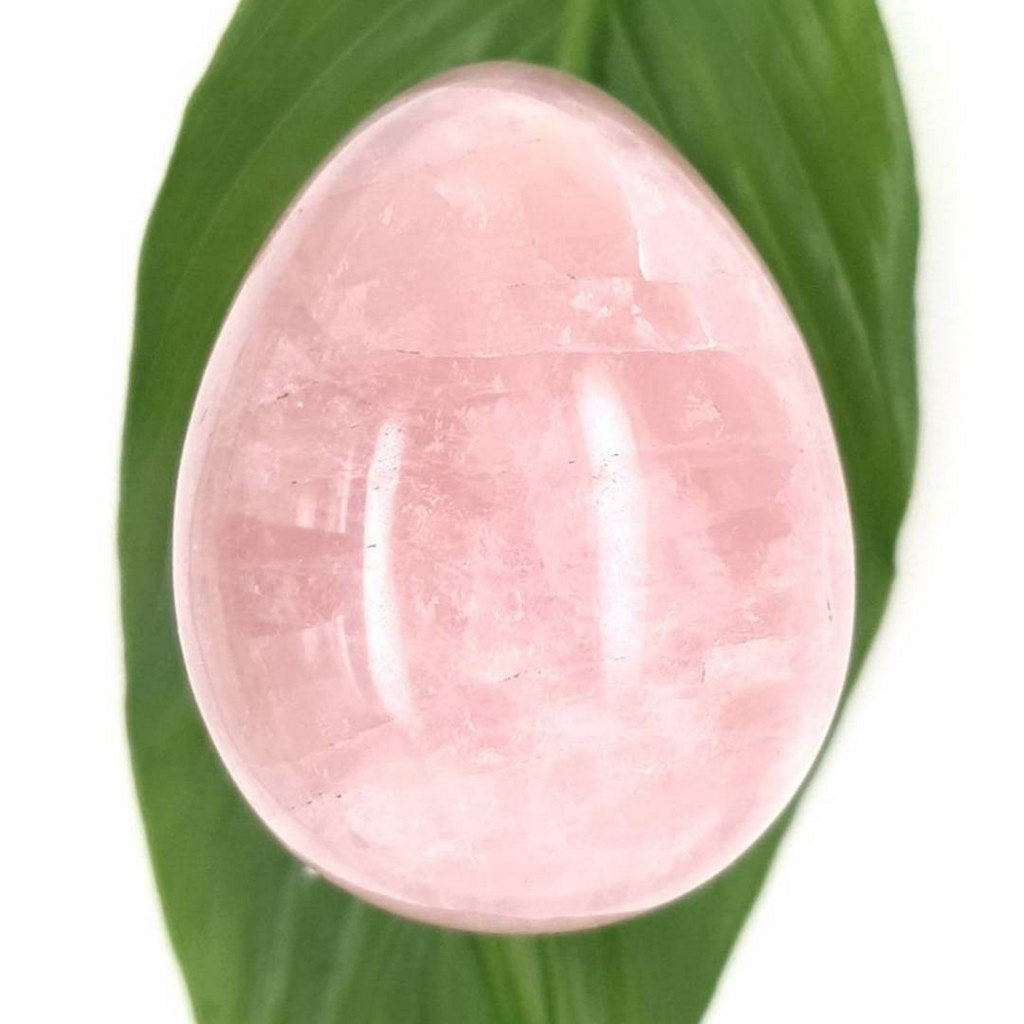 rose quartz crystal egg