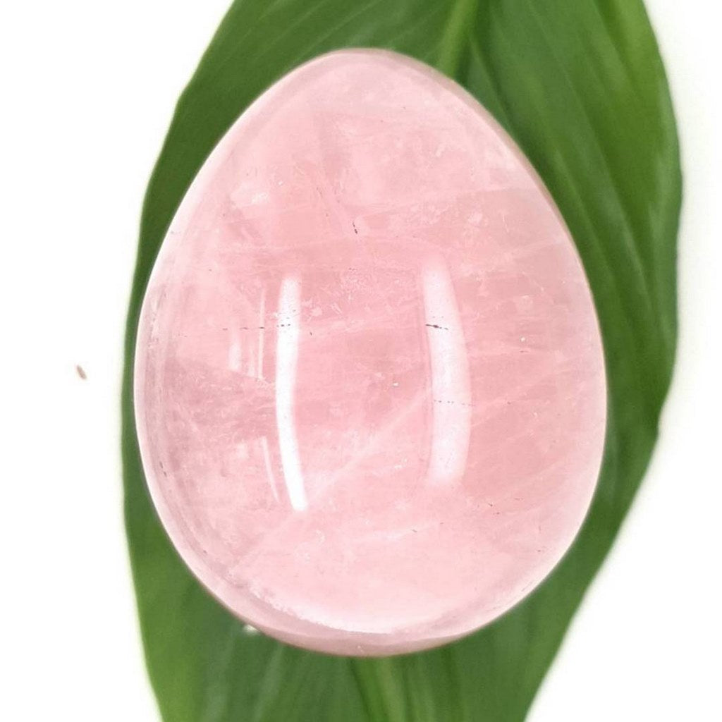 rose quartz crystal egg