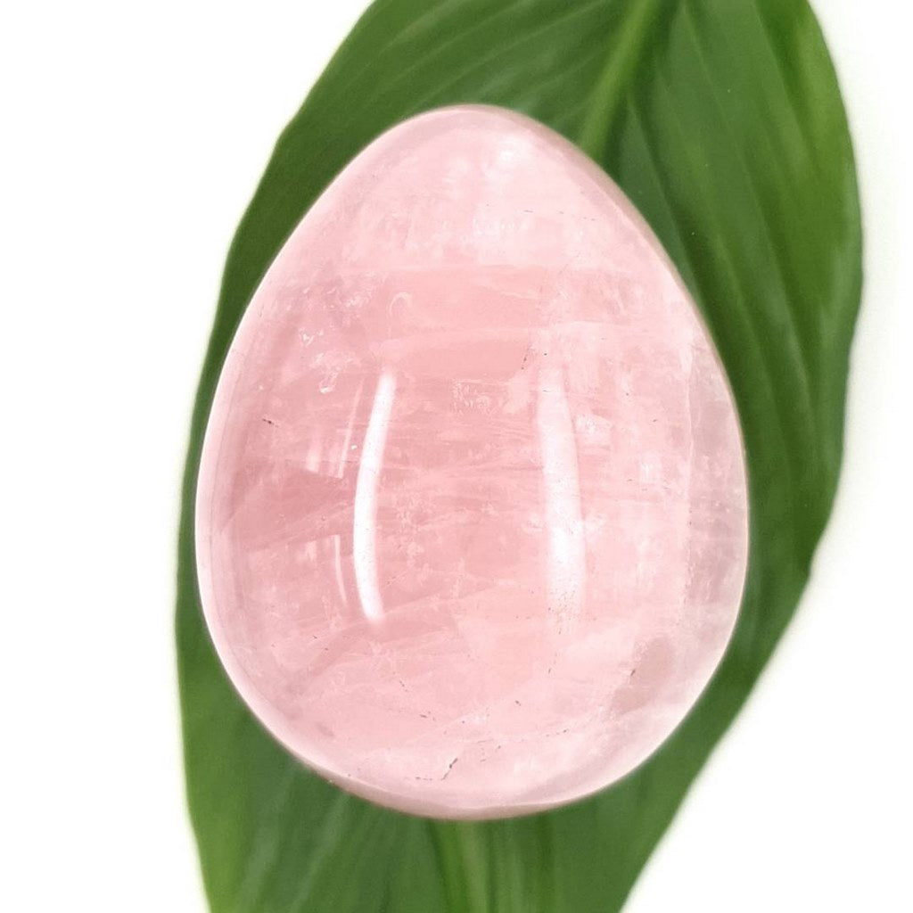 rose quartz crystal egg