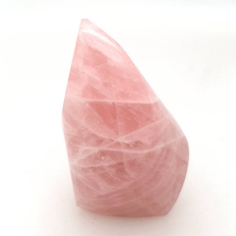 rose quartz crystal flame