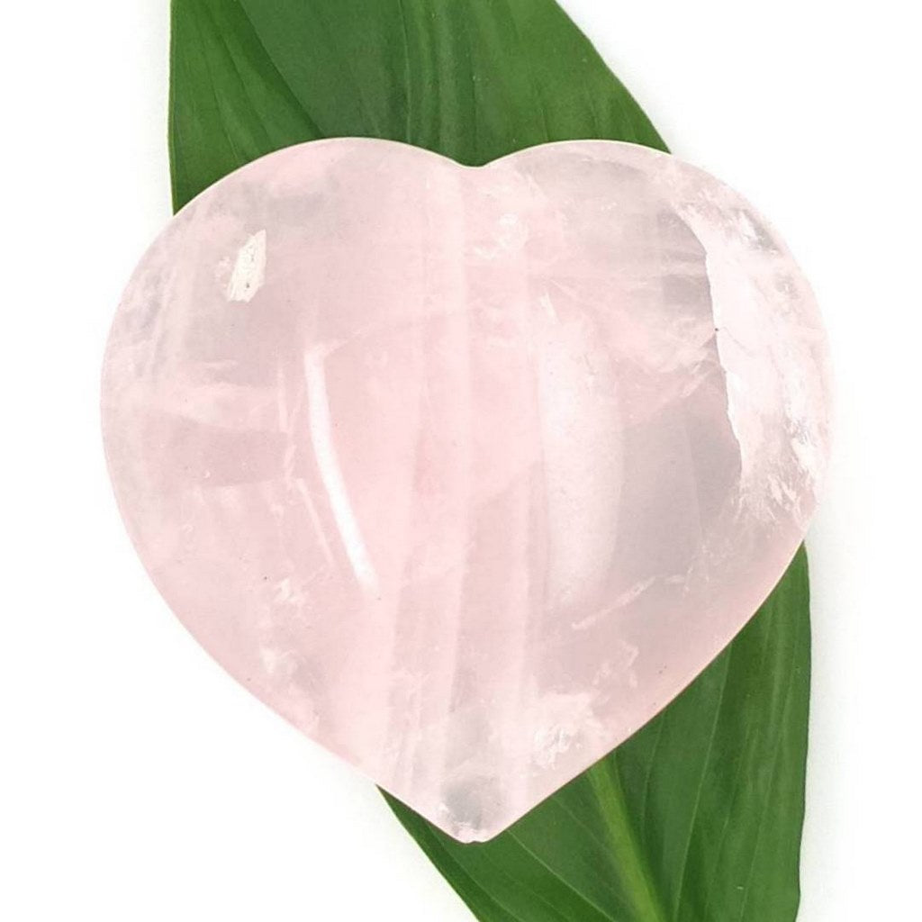 rose quartz crystal heart