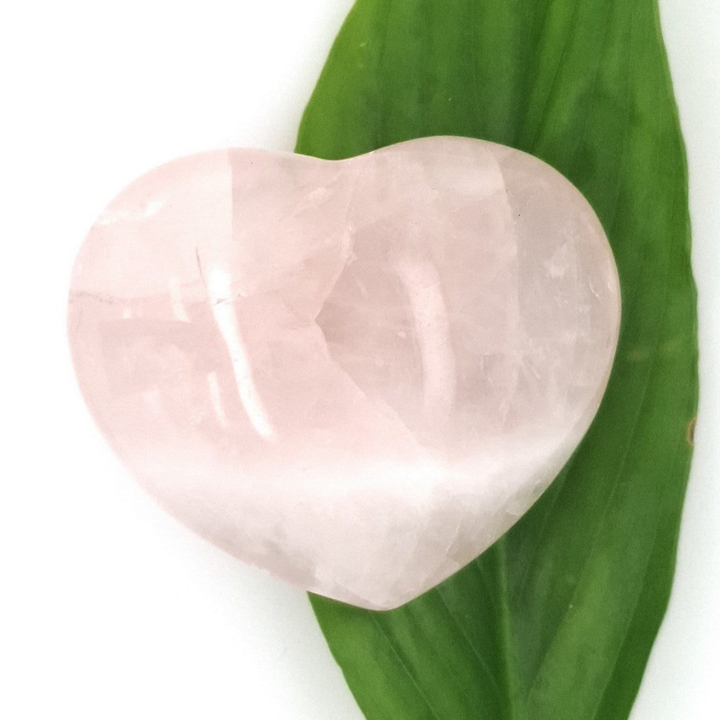 rose quartz crystal heart