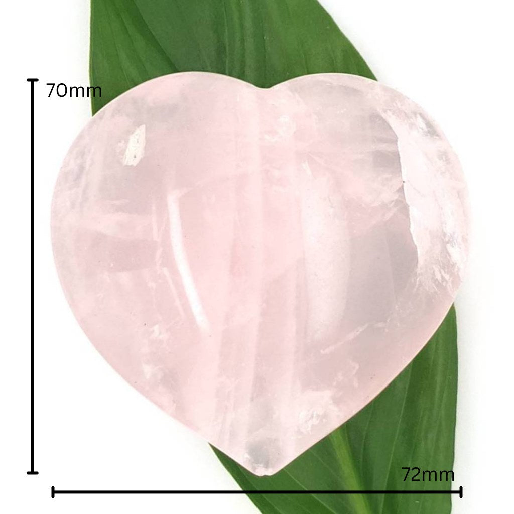 rose quartz crystal heart