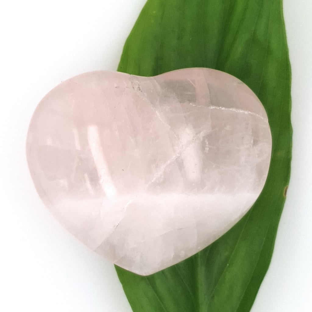 rose quartz crystal heart