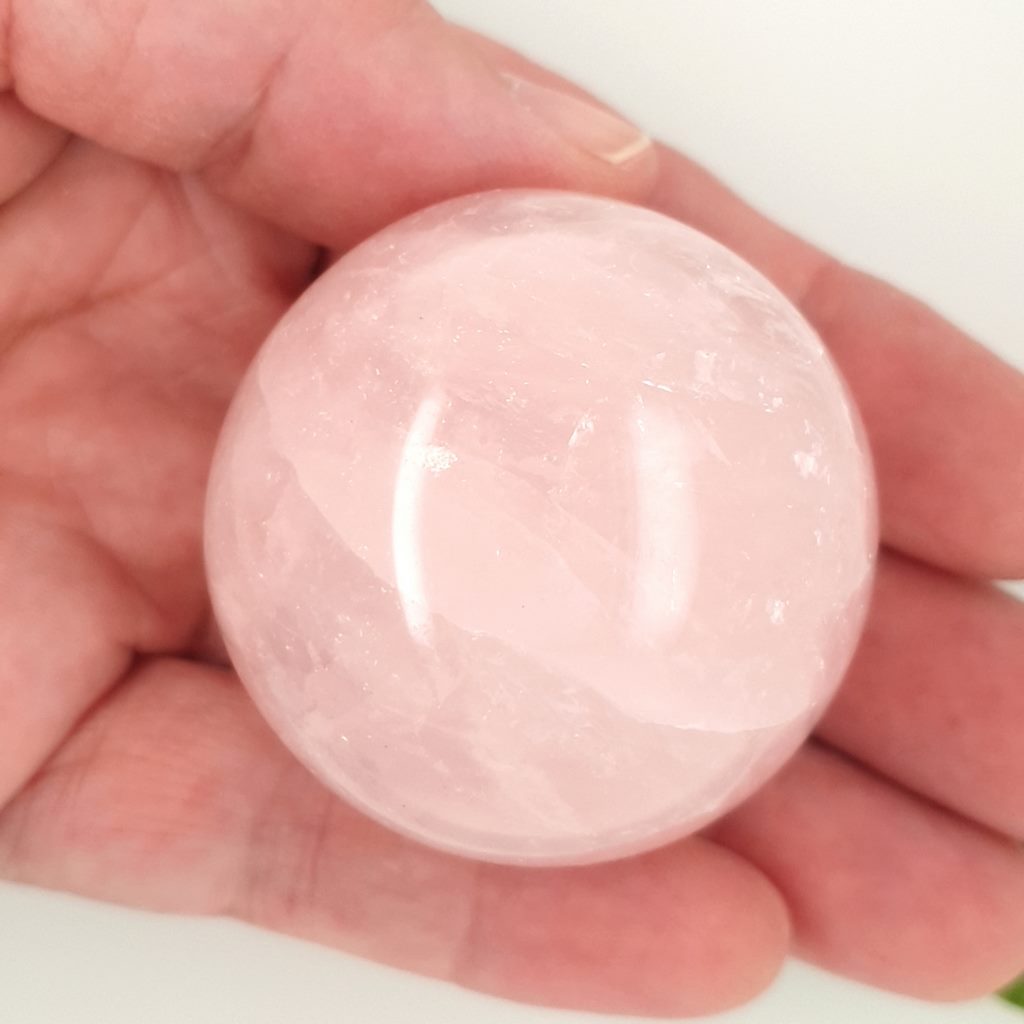 rose quartz crystal sphere