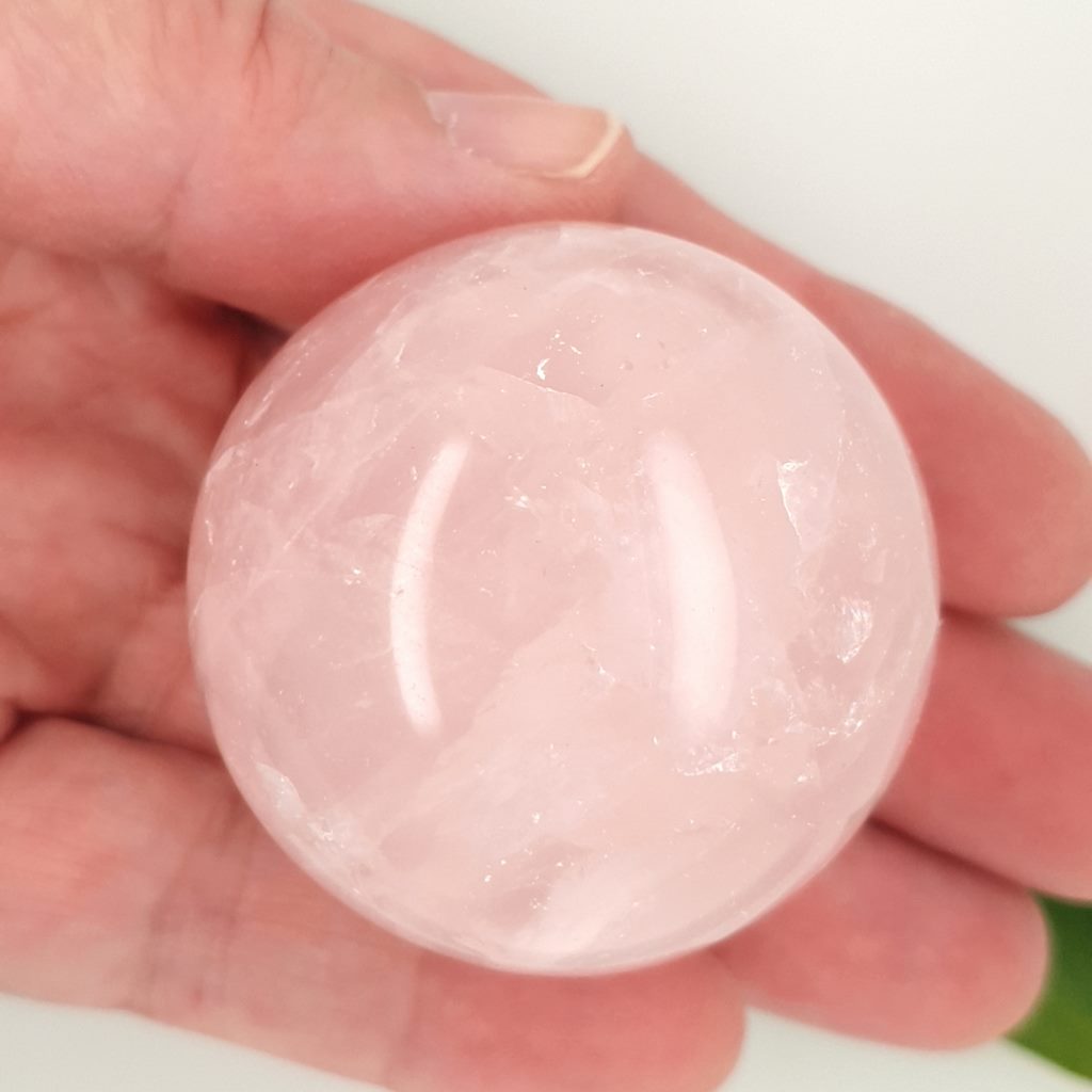 rose quartz crystal sphere