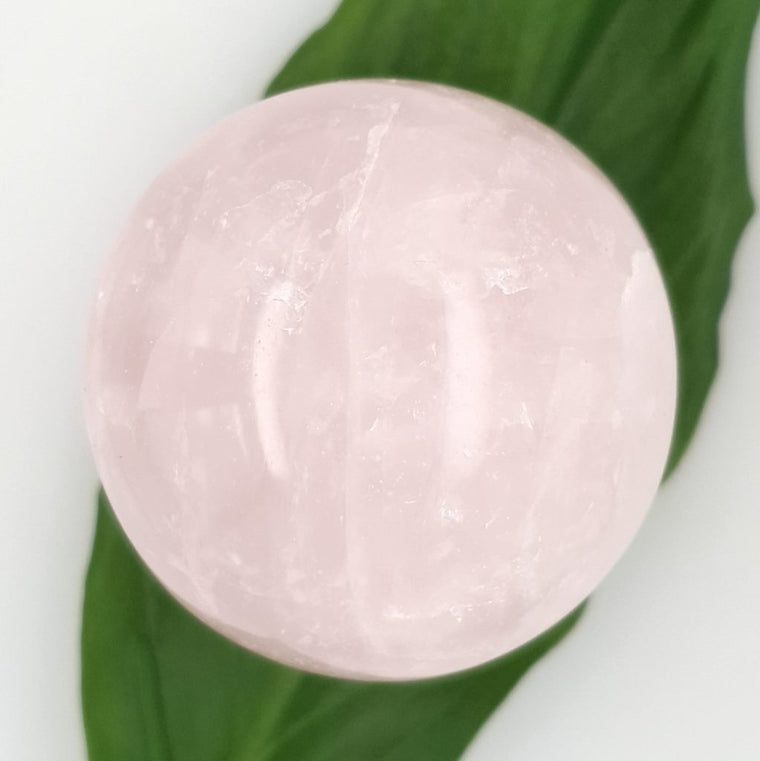 rose quartz crystal sphere