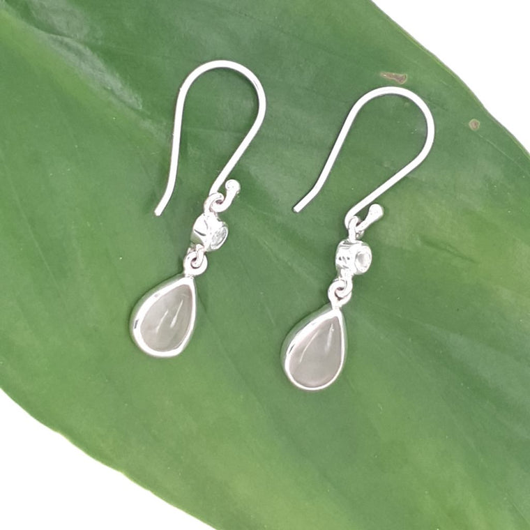 roe quartz earrings