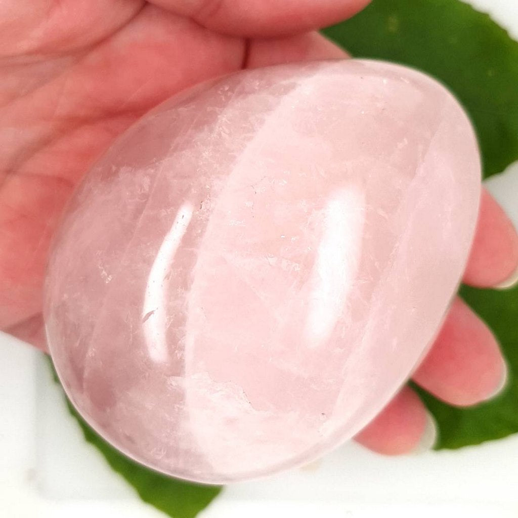 Crystal Egg with Rose Quartz