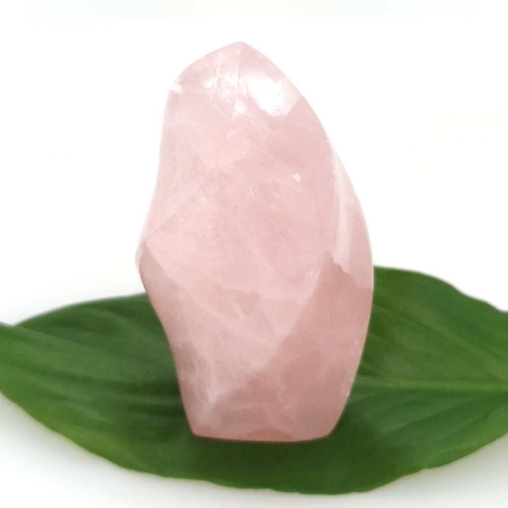 rose quartz crystal flame