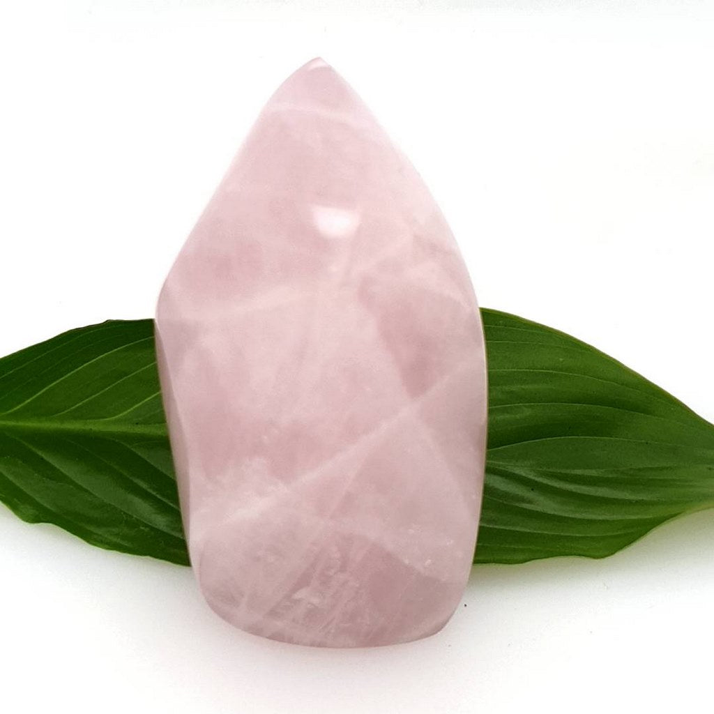 rose quartz crystal flame