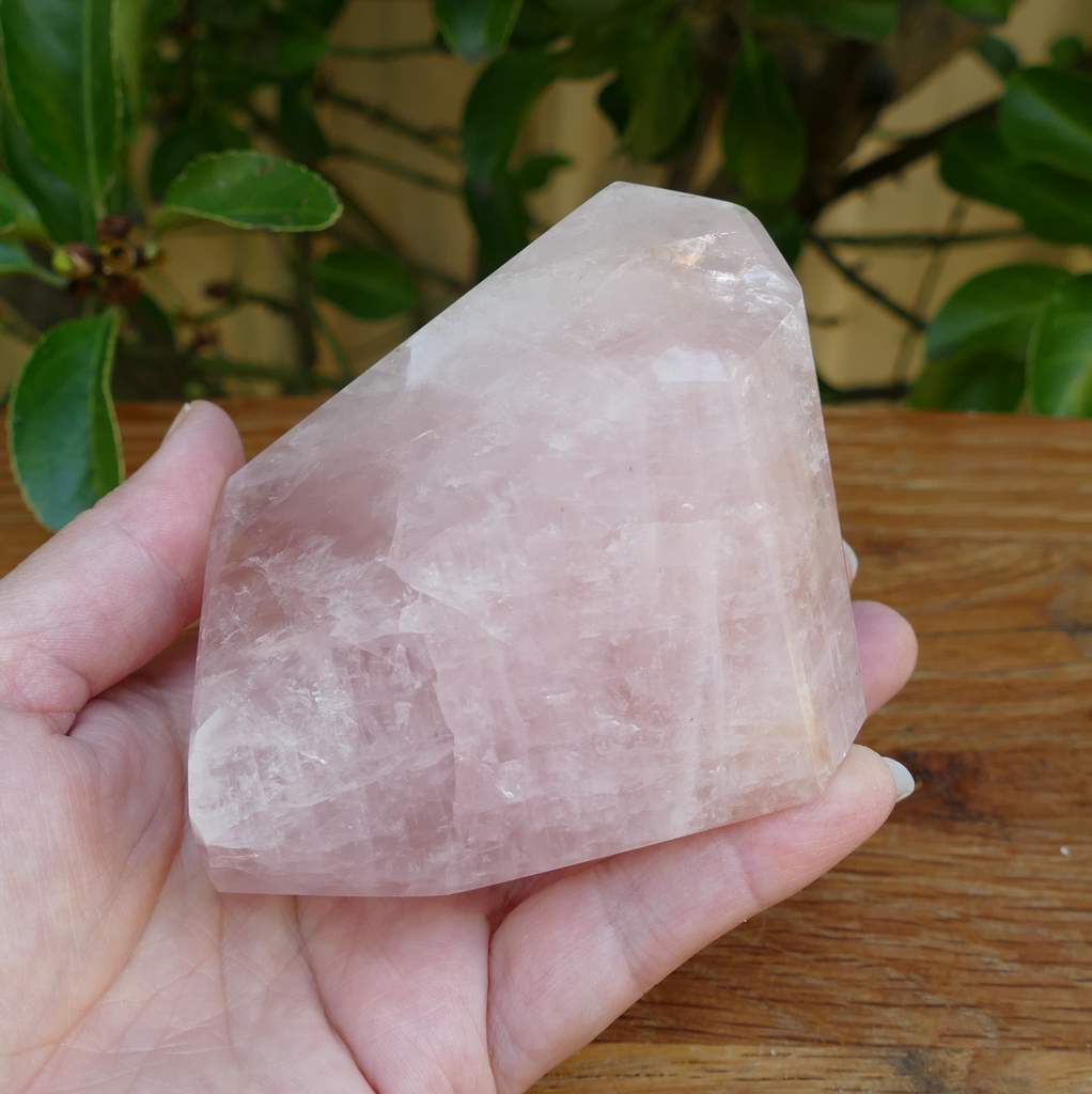 rose quartz polished piece