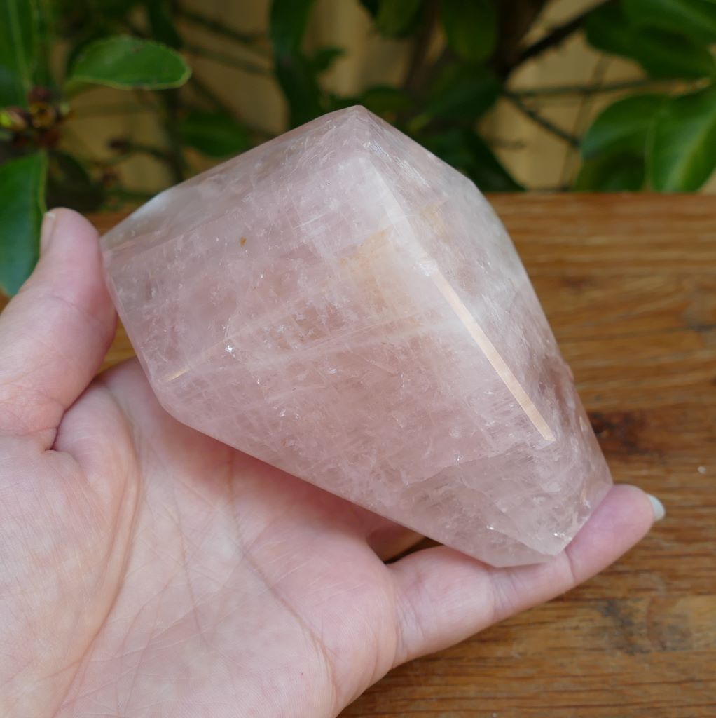 rose quartz polished piece