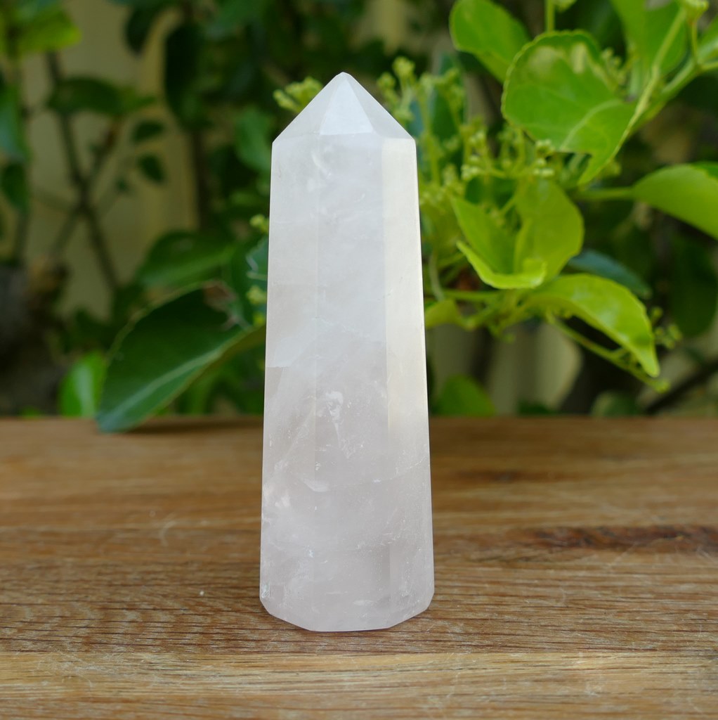 rose quartz crystal point