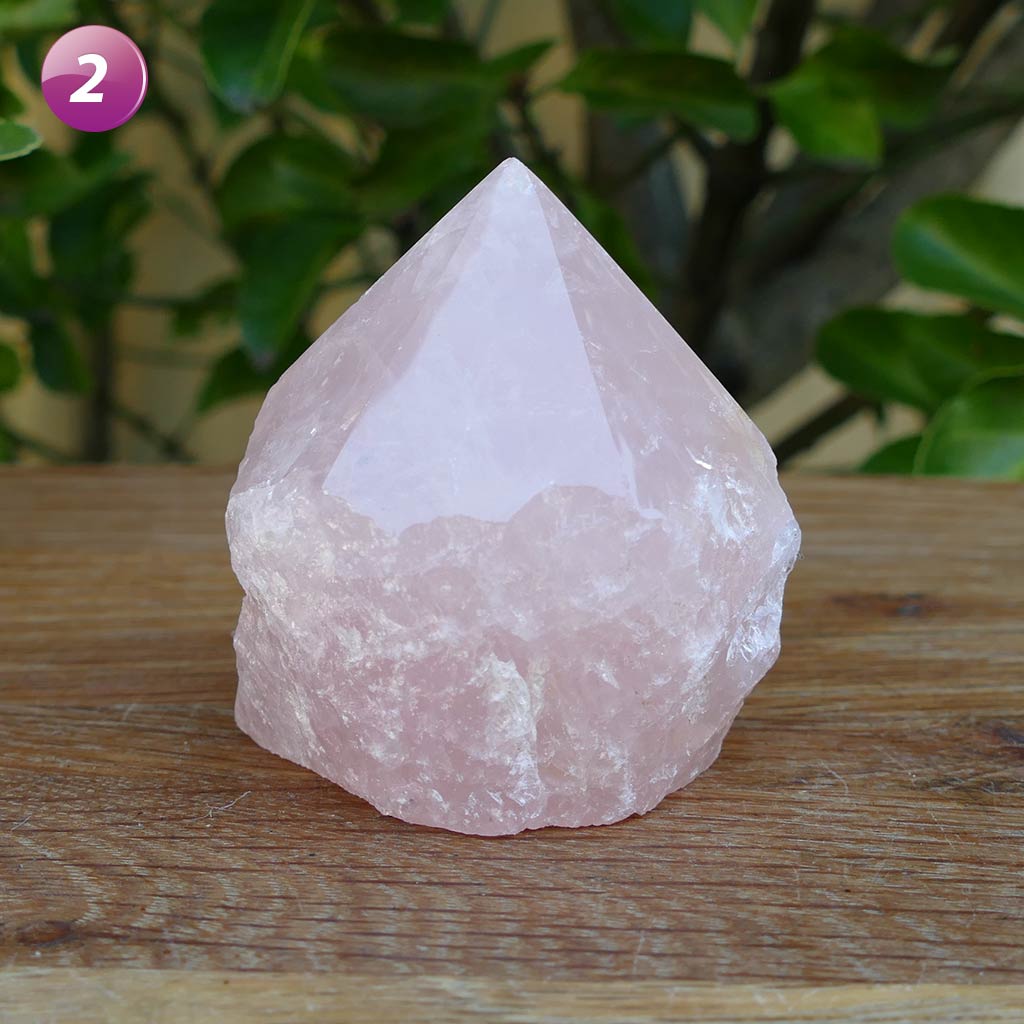 Rose Quartz Semi Polished Point