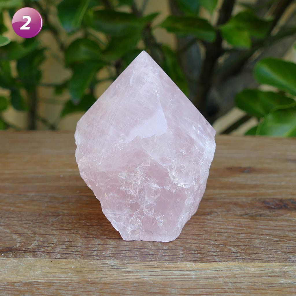 Rose Quartz Semi Polished Point