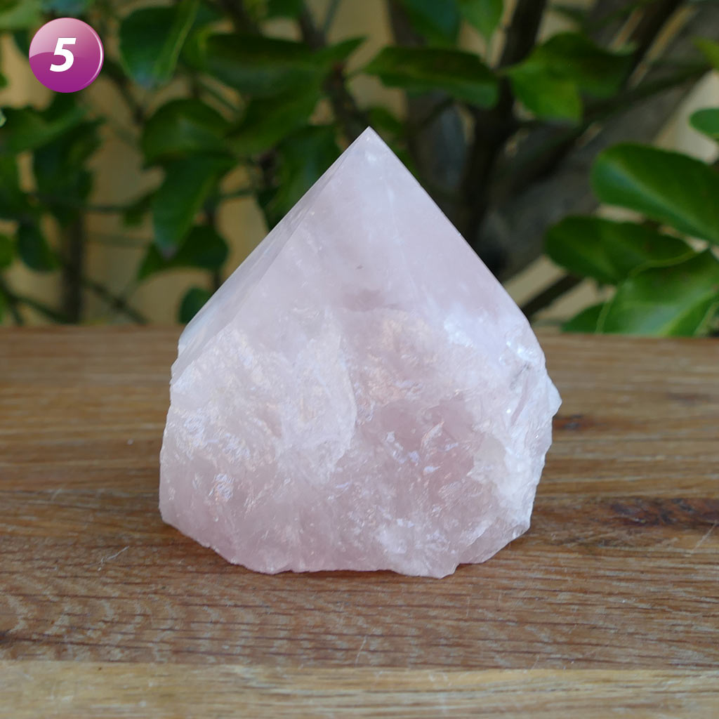 Rose Quartz Semi Polished Point