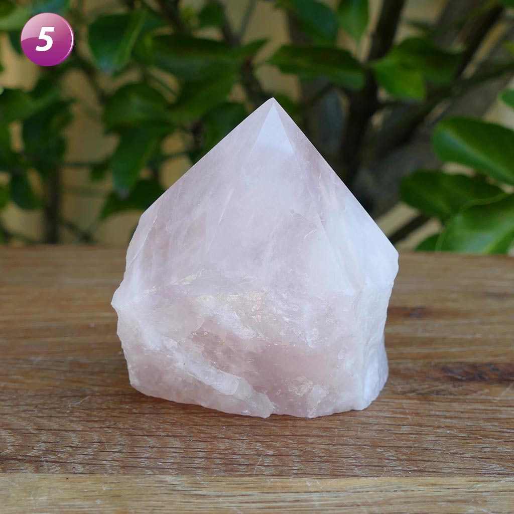 Rose Quartz Semi Polished Point