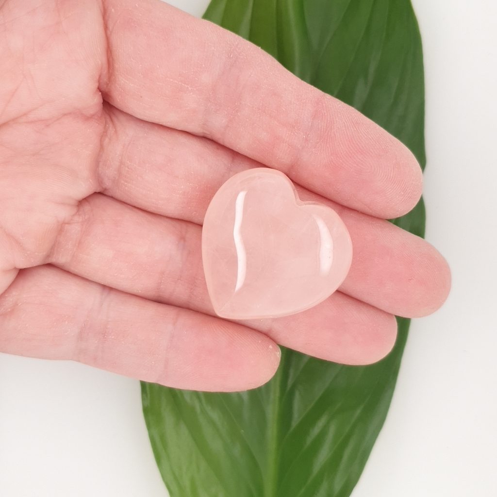 small rose quartz hearts