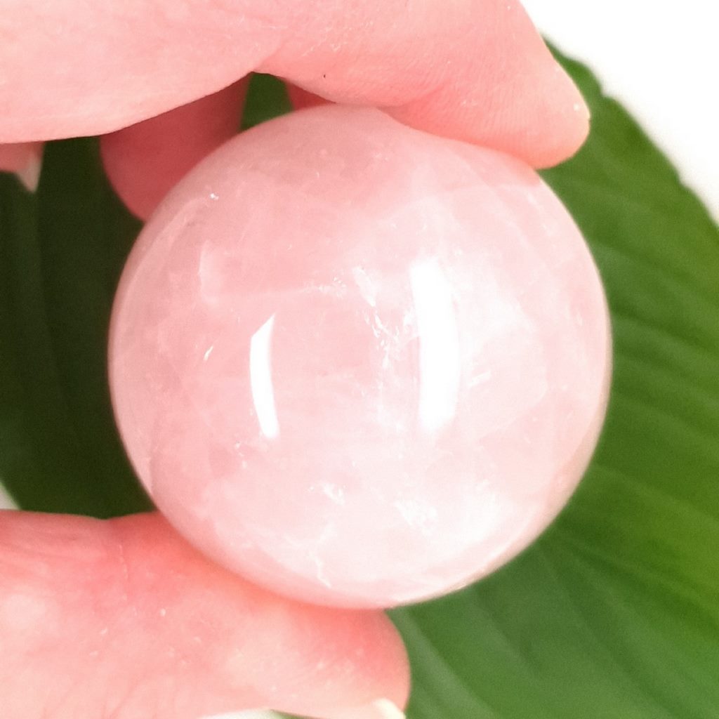 rose quartz sphere small