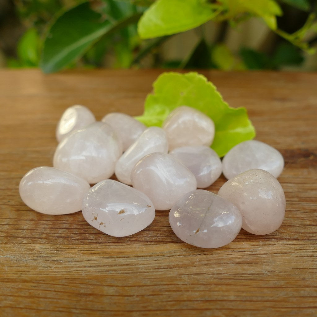 rose quartz tumble stones