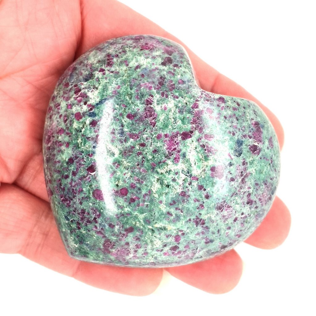 ruby fuchsite crystal heart