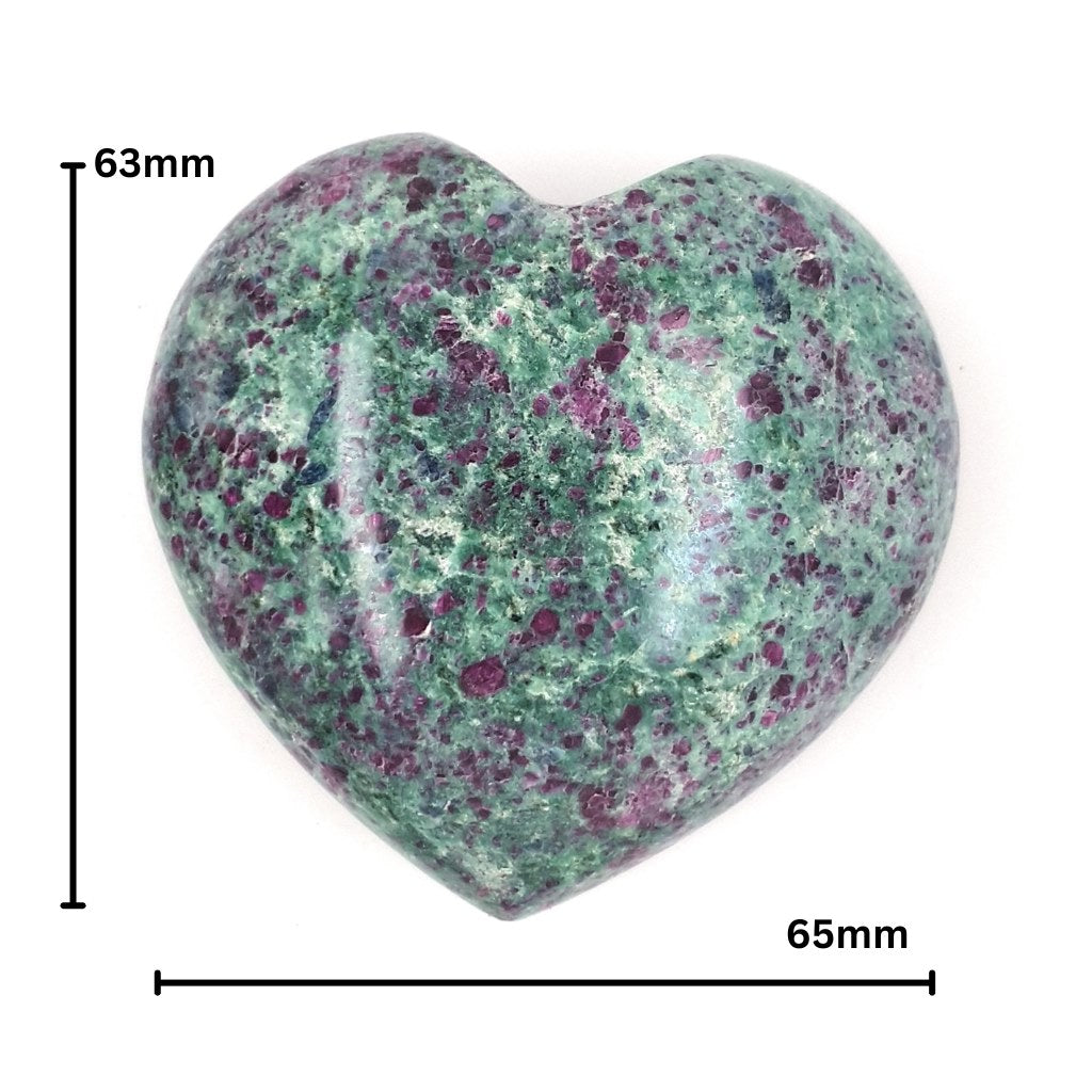 ruby fuchsite crystal heart