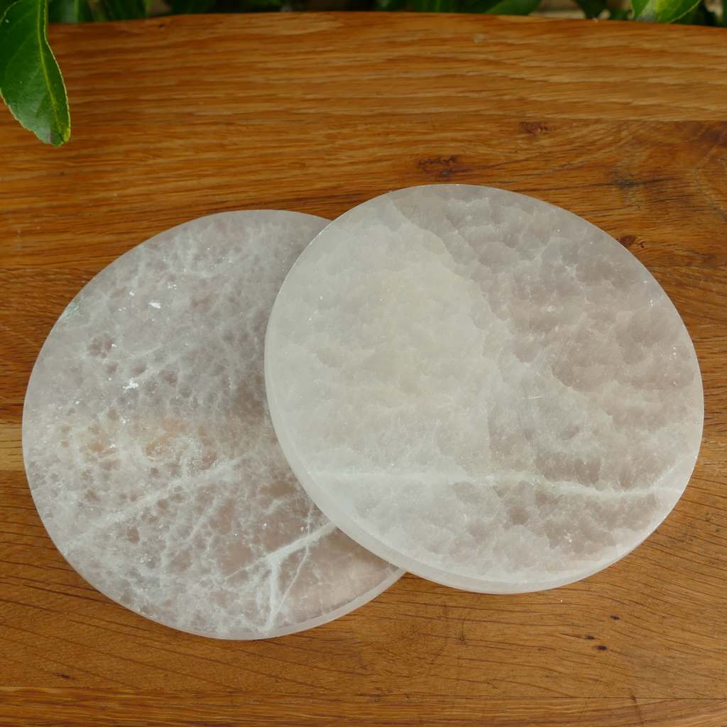 Selenite Round Cleansing Plate **Seconds Stock**