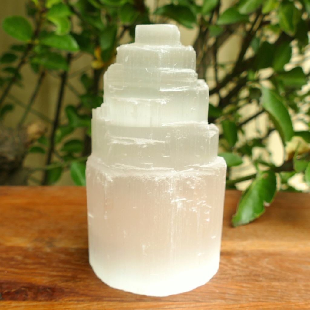 15cm selenite tower lamp