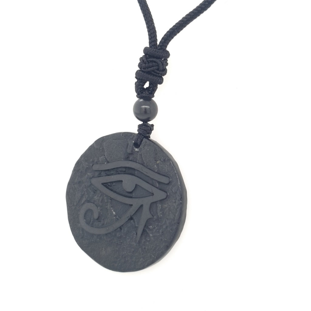 shungite eye of horus pendant