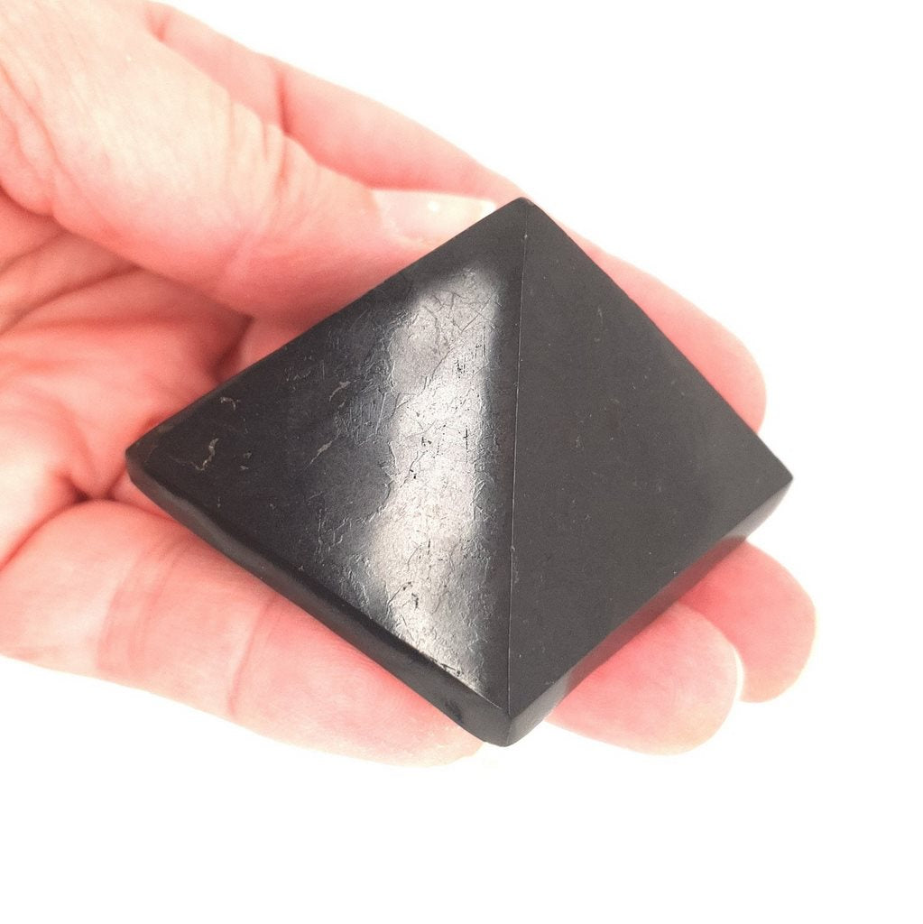 Shungite Pyramid Crystal for EMF Protection Crystal Healing Stone Home Decor