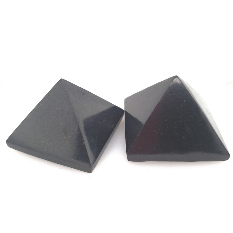 Shungite Pyramid Crystal for EMF Protection Crystal Healing Stone Home Decor