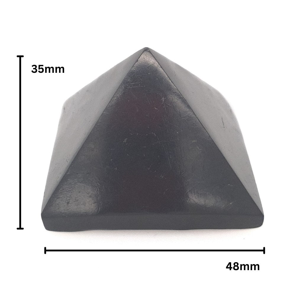 Shungite Pyramid Crystal for EMF Protection Crystal Healing Stone Home Decor