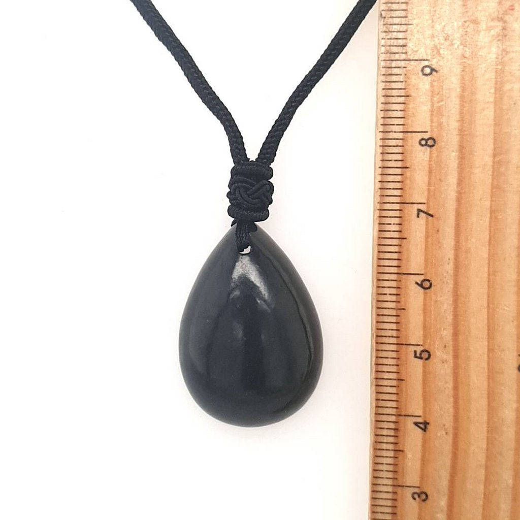 shungite teardrop pendant