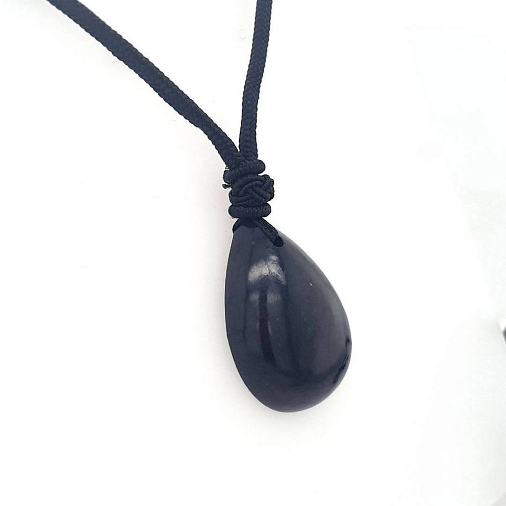 shungite teardrop pendant