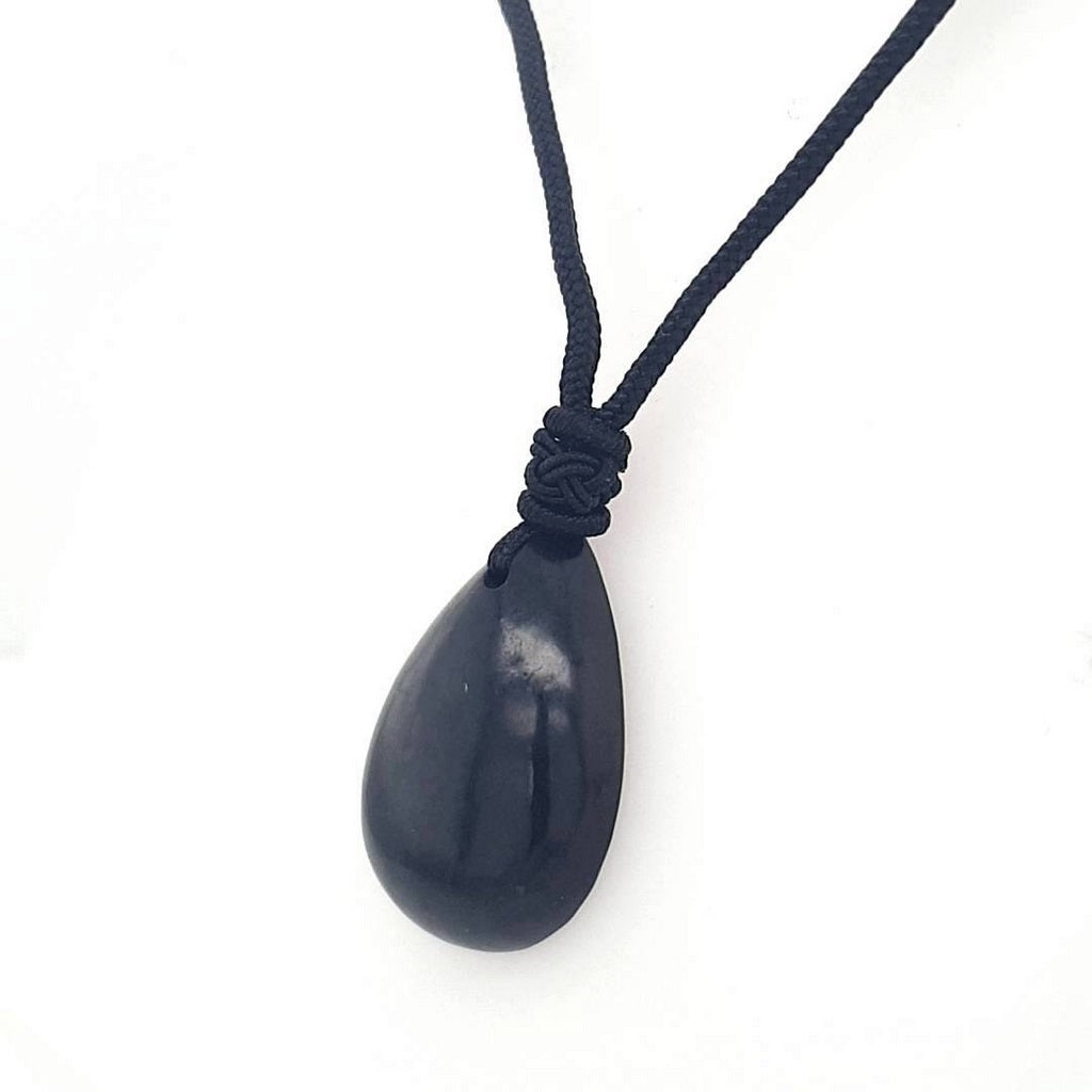 shungite teardrop pendant