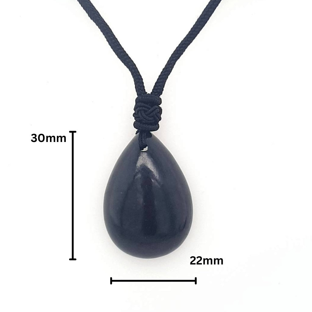 shungite teardrop pendant