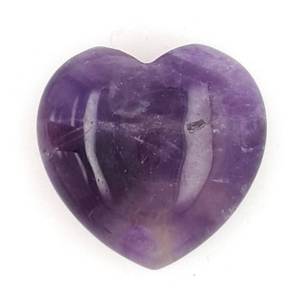 small amethyst crystal hearts