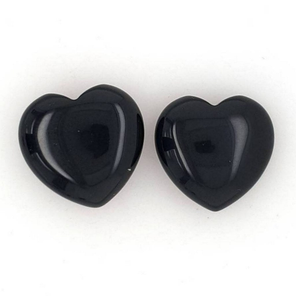 small black obsidian hearts