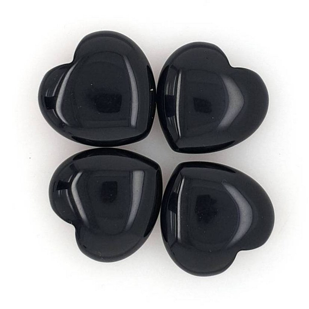 small black obsidian hearts