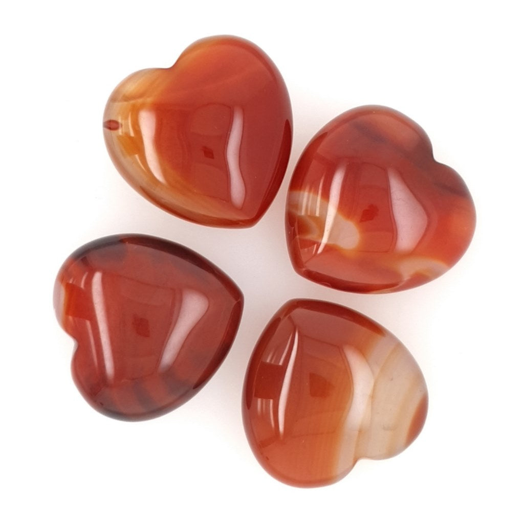 small carnelian hearts