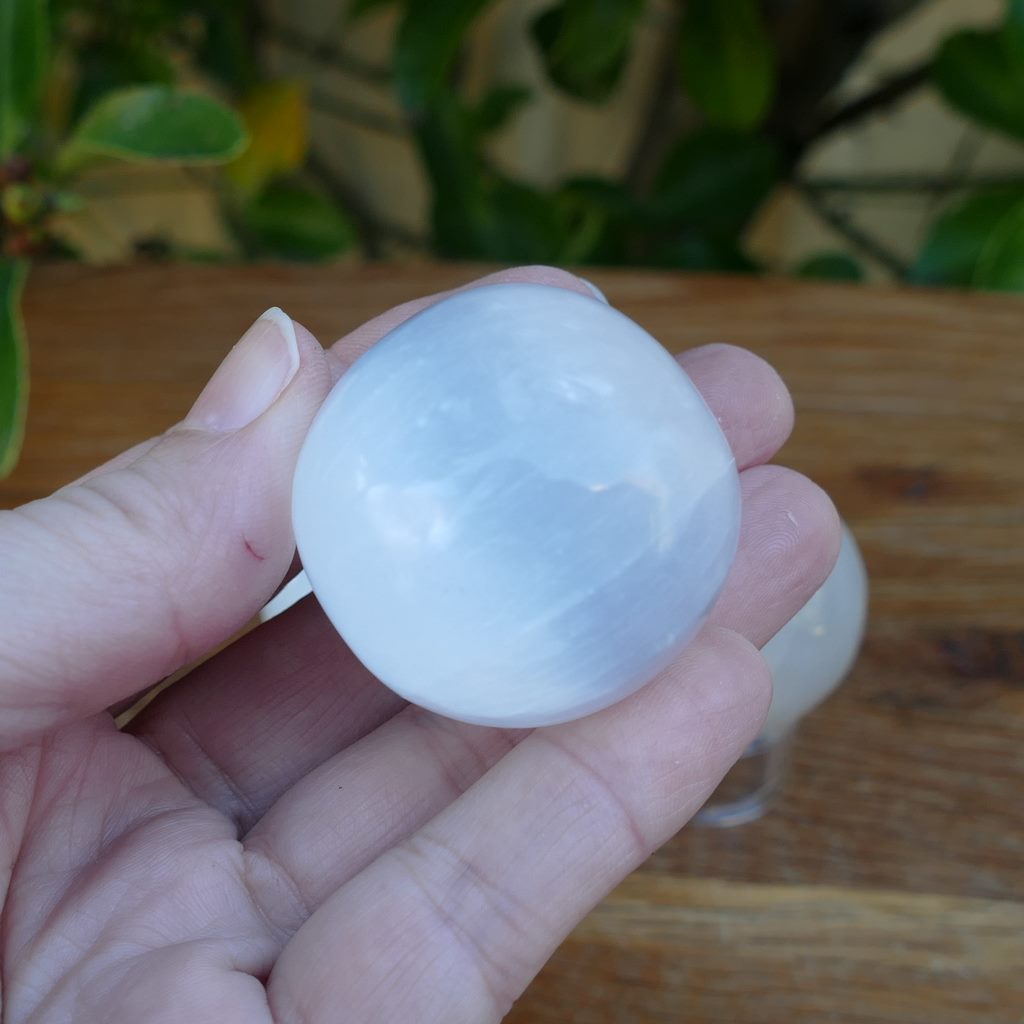 small selenite sphere