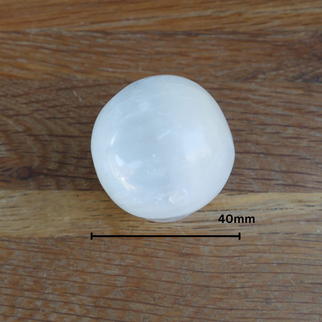 small selenite sphere