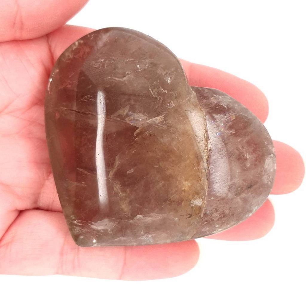 smoky quartz crystal heart