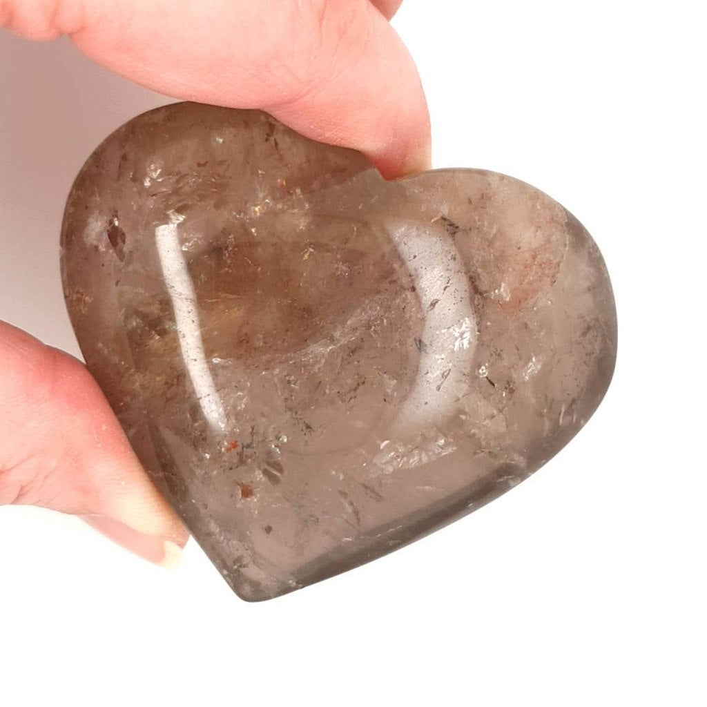 smoky quartz crystal heart