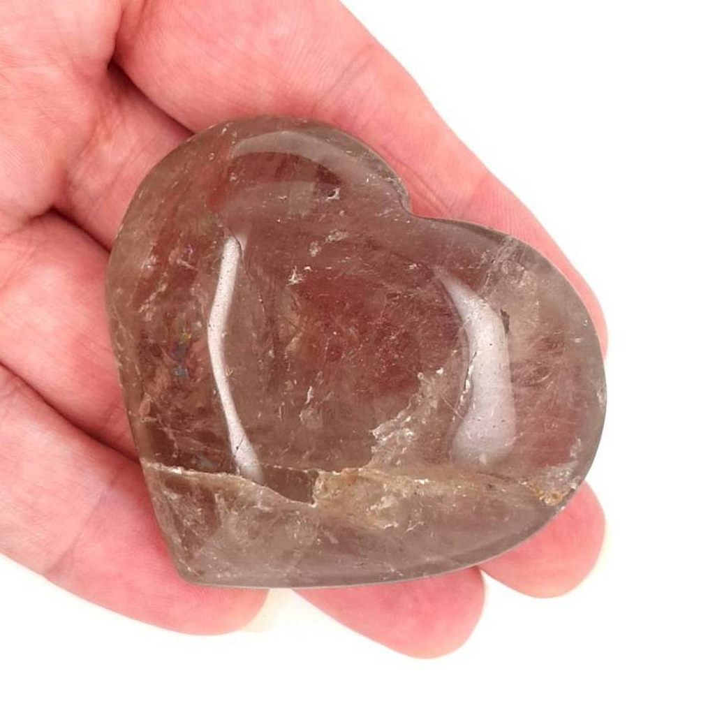 smoky quartz crystal heart