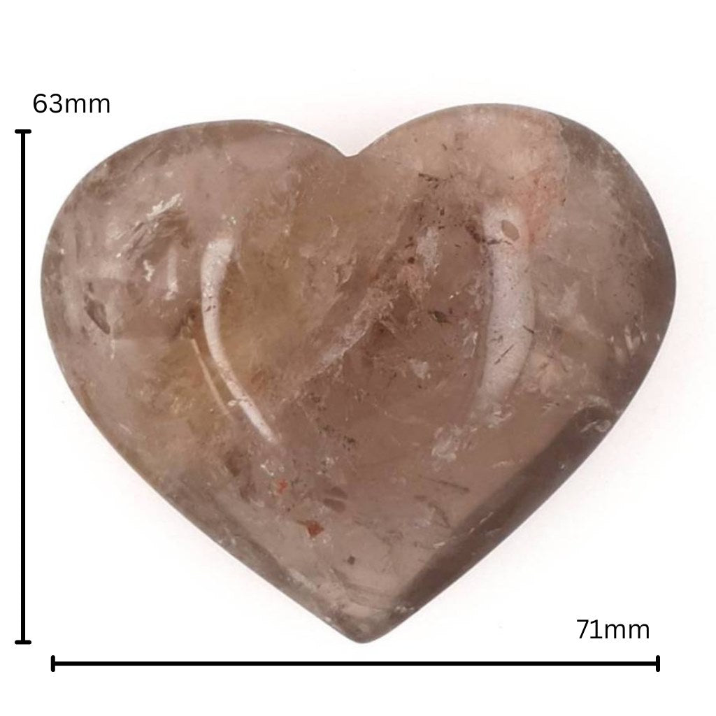 smoky quartz crystal heart