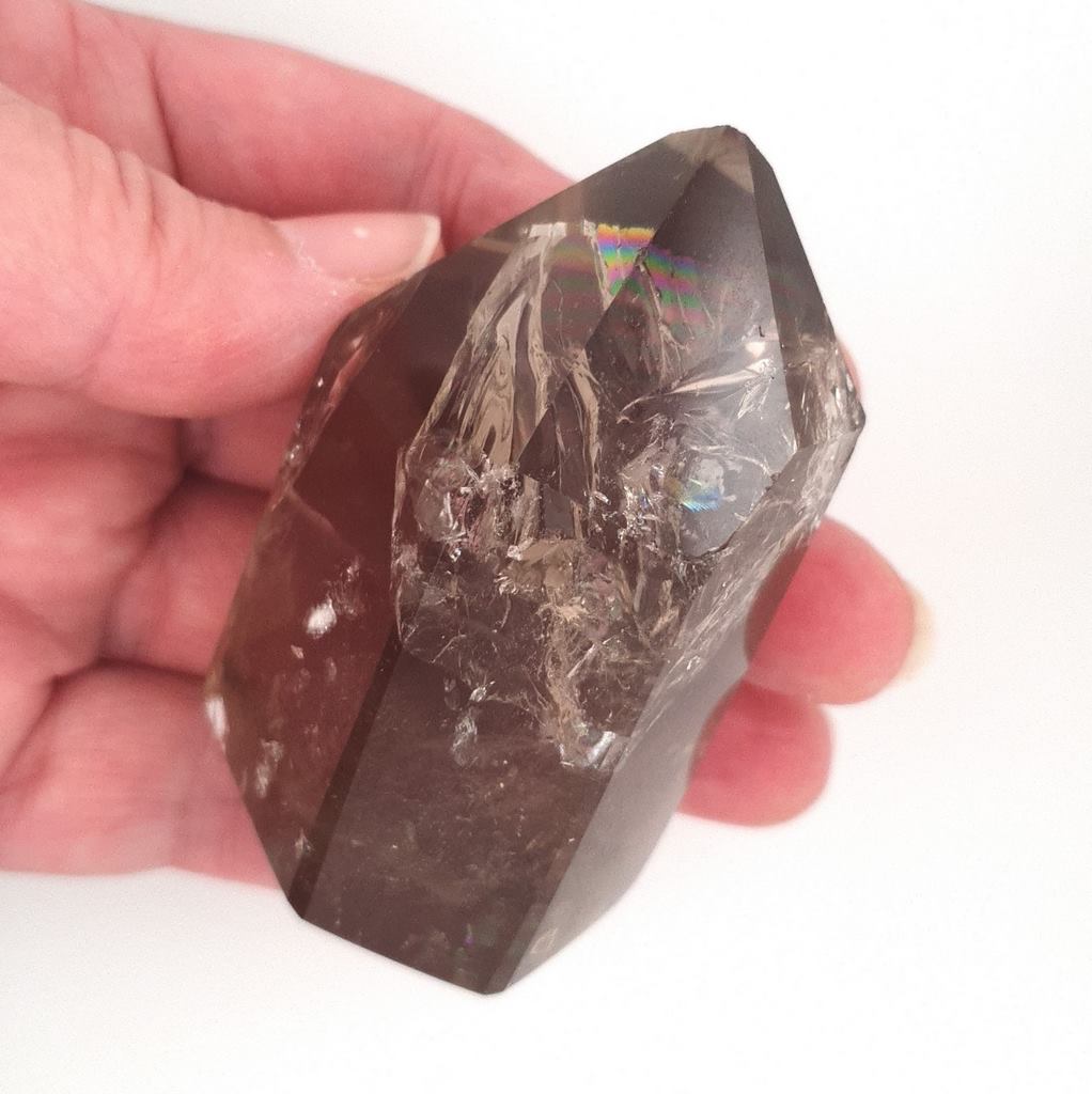 smoky quartz polished point